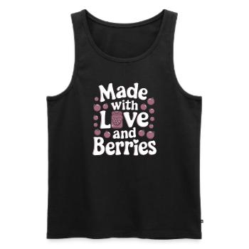 Preserving homemade food - Men's Premium Organic Tank Top - black - Front - AI Model Male 178 light (178cm)