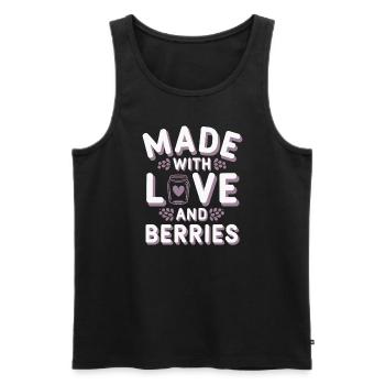 Preserving homemade food - Men's Premium Organic Tank Top - black - Front - AI Model Male 178 light (178cm)