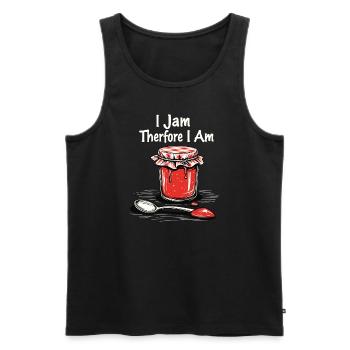 Preserving homemade food - Men's Premium Organic Tank Top - black - Front - AI Model Male 178 light (178cm)