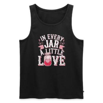Preserving homemade food - Men's Premium Organic Tank Top - black - Front - AI Model Male 178 light (178cm)