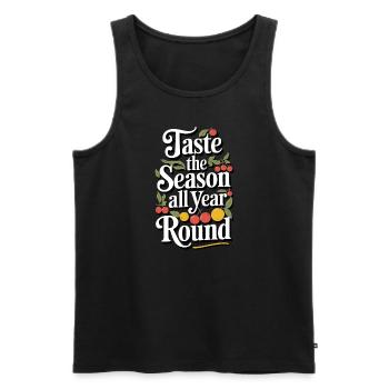 Preserving homemade food - Men's Premium Organic Tank Top - black - Front - AI Model Male 178 light (178cm)