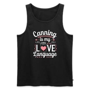 Preserving homemade food - Men's Premium Organic Tank Top - black - Front - AI Model Male 178 light (178cm)