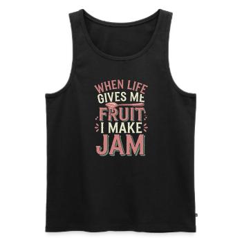 Preserving homemade food - Men's Premium Organic Tank Top - black - Front - AI Model Male 178 light (178cm)