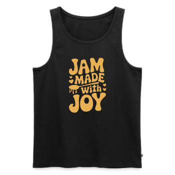 Preserving homemade food - Men's Premium Organic Tank Top - black - Front - AI Model Male 178 light (178cm)