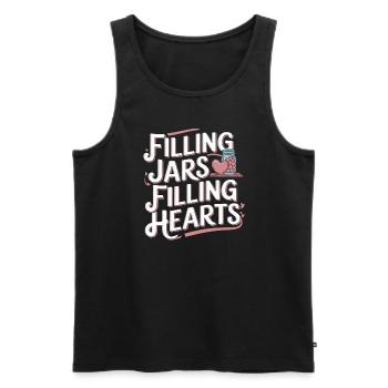Preserving homemade food - Men's Premium Organic Tank Top - black - Front - AI Model Male 178 light (178cm)