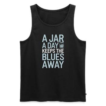 Preserving homemade food - Men's Premium Organic Tank Top - black - Front - AI Model Male 178 light (178cm)