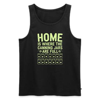 Preserving homemade food - Men's Premium Organic Tank Top - black - Front - AI Model Male 178 light (178cm)