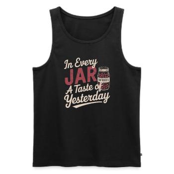 Preserving homemade food - Men's Premium Organic Tank Top - black - Front - AI Model Male 178 light (178cm)