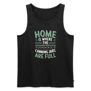 Preserving homemade food - Men's Premium Organic Tank Top - black - Front - AI Model Male 178 light (178cm)