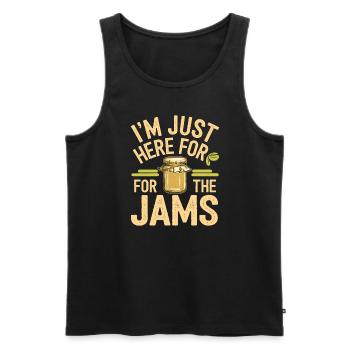 Preserving homemade food - Men's Premium Organic Tank Top - black - Front - AI Model Male 178 light (178cm)