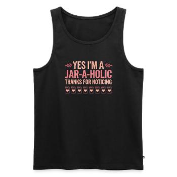 Preserving homemade food - Men's Premium Organic Tank Top - black - Front - AI Model Male 178 light (178cm)