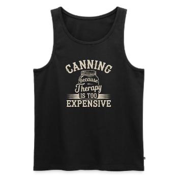 Preserving homemade food - Men's Premium Organic Tank Top - black - Front - AI Model Male 178 light (178cm)