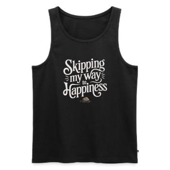 Stone jumping, stone jumping, outdoor hobby stone - Men's Premium Organic Tank Top - black - Front - AI Model Male 178 light (178cm)