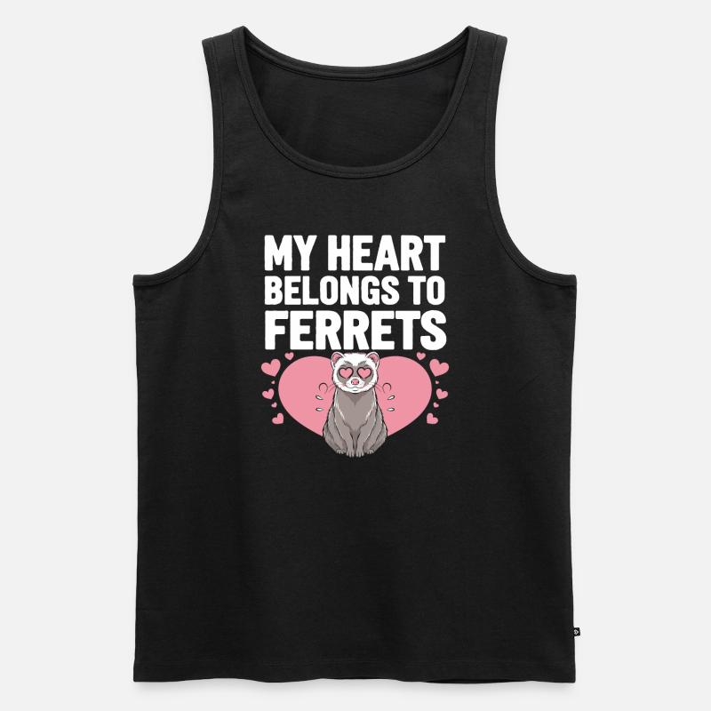 Frettchenbesitzer, Frettchenliebhaber, Süßes - Männer Premium Bio Tank Top - Schwarz