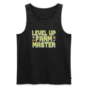 Farming Simulator Virtual Farming Game Fan Farm - Männer Premium Bio Tank Top - Schwarz - Vorne - AI Model Male 178 light (178cm)