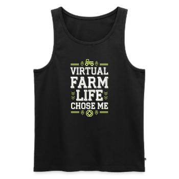 Farming Simulator Virtual Farming Game Fan Farm - Männer Premium Bio Tank Top - Schwarz - Vorne - AI Model Male 178 light (178cm)
