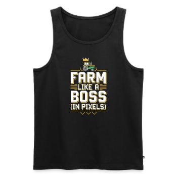 Farming Simulator Virtual Farming Game Fan Farm - Männer Premium Bio Tank Top - Schwarz - Vorne - AI Model Male 178 light (178cm)
