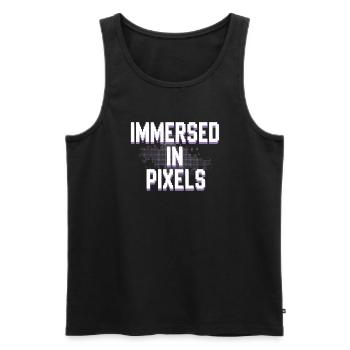 Introverted Gamer Declarer Calm - Men's Premium Organic Tank Top - black - Front - AI Model Male 178 light (178cm)