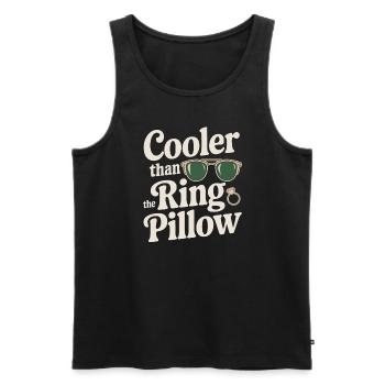 Ring Dude Wedding Ceremony Ring Guy - Men's Premium Organic Tank Top - black - Front - AI Model Male 178 light (178cm)