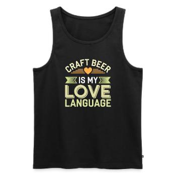 Craft-beer-enthusiast, Lokaler Brauerei-fan - Männer Premium Bio Tank Top - Schwarz - Vorne - Michal (187cm)