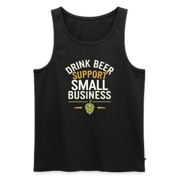 Craft-beer-enthusiast, Lokaler Brauerei-fan - Männer Premium Bio Tank Top - Schwarz - Vorne - Michal (187cm)