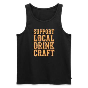 Craft-beer-enthusiast, Lokaler Brauerei-fan - Männer Premium Bio Tank Top - Schwarz - Vorne - Michal (187cm)