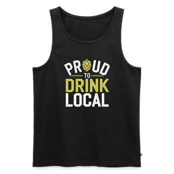 Craft-beer-enthusiast, Lokaler Brauerei-fan - Männer Premium Bio Tank Top - Schwarz - Vorne - Michal (187cm)