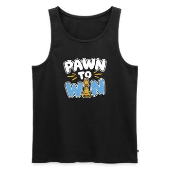 Chess humor lovers funny checkmate and checkmate - Men's Premium Organic Tank Top - black - Front - AI Model Male 178 light (178cm)