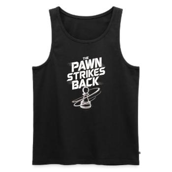Chess humor lovers funny checkmate and checkmate - Men's Premium Organic Tank Top - black - Front - AI Model Male 178 light (178cm)