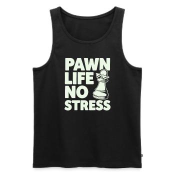 Chess humor lovers funny checkmate and checkmate - Men's Premium Organic Tank Top - black - Front - AI Model Male 178 light (178cm)