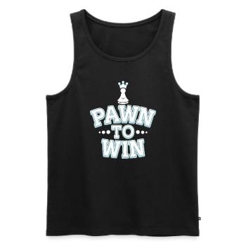 Chess humor lovers funny checkmate and checkmate - Men's Premium Organic Tank Top - black - Front - AI Model Male 178 light (178cm)
