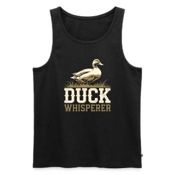 propriétaires de canards domestiques, amoureux des canards, - Débardeur bio Premium Homme - noir - Devant - AI Model Male 178 light (178cm)