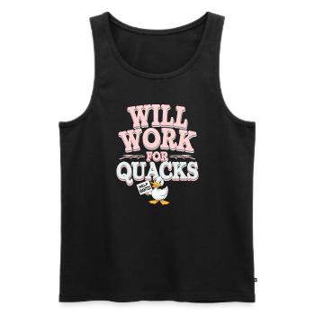 propriétaires de canards domestiques, amoureux des canards, - Débardeur bio Premium Homme - noir - Devant - AI Model Male 178 light (178cm)
