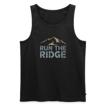 Des trails de course pour les amateurs de trail running - Débardeur bio Premium Homme - noir - Devant - AI Model Male 178 light (178cm)
