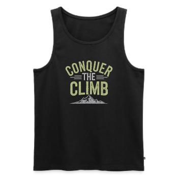 Des trails de course pour les amateurs de trail running - Débardeur bio Premium Homme - noir - Devant - AI Model Male 178 light (178cm)