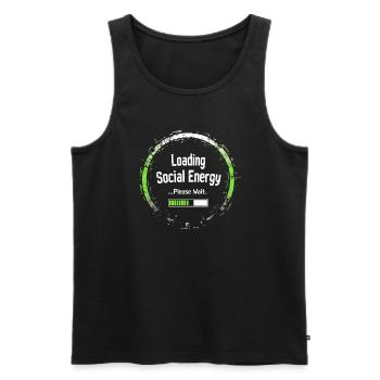 Introverted Gamer Declarer Calm - Men's Premium Organic Tank Top - black - Front - AI Model Male 178 light (178cm)