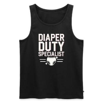 Elternschafts-humor Neue Väter Haben Zum Ersten - Männer Premium Bio Tank Top - Schwarz - Vorne - AI Model Male 178 light (178cm)