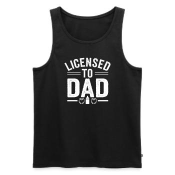 Humour parental Les nouveaux pères ont pour la première fois - Débardeur bio Premium Homme - noir - Devant - AI Model Male 178 light (178cm)