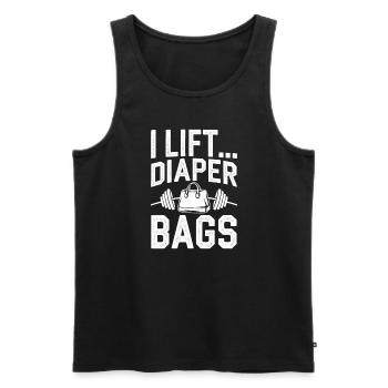 Elternschafts-humor Neue Väter Haben Zum Ersten - Männer Premium Bio Tank Top - Schwarz - Vorne - Michal (187cm)
