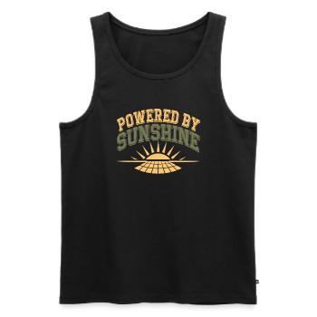 Solar Power Renewable Energy Sustainable Living - Männer Premium Bio Tank Top - Schwarz - Vorne - AI Model Male 178 light (178cm)