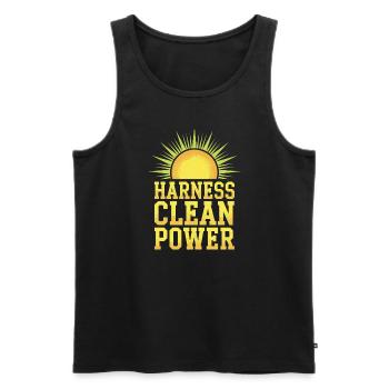 Solar Power Renewable Energy Sustainable Living - Männer Premium Bio Tank Top - Schwarz - Vorne - AI Model Male 178 light (178cm)