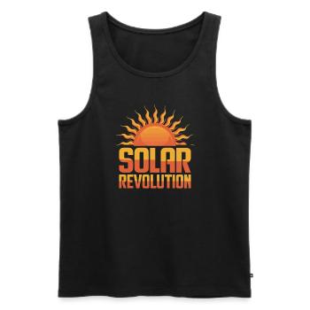 Solar Power Renewable Energy Sustainable Living - Männer Premium Bio Tank Top - Schwarz - Vorne - AI Model Male 178 light (178cm)