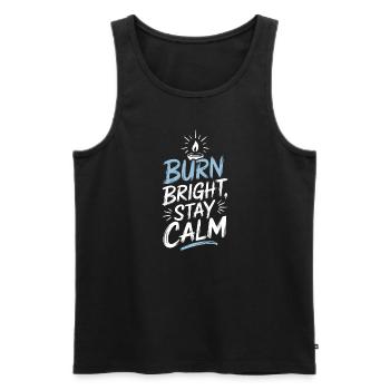 Handmade, creative candles to make yourself - Men's Premium Organic Tank Top - black - Front - AI Model Male 178 light (178cm)