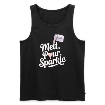 Handmade, creative candles to make yourself - Men's Premium Organic Tank Top - black - Front - AI Model Male 178 light (178cm)