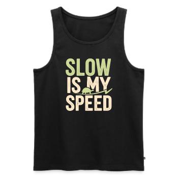 Turtle care for owners of - Men's Premium Organic Tank Top - black - Front - Michal (187cm)