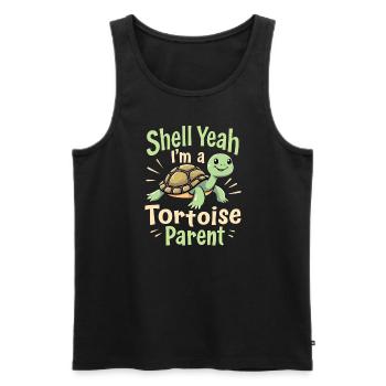 Turtle care for owners of - Men's Premium Organic Tank Top - black - Front - Michal (187cm)