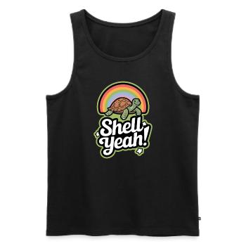 Turtle care for owners of - Men's Premium Organic Tank Top - black - Front - Michal (187cm)