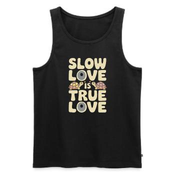 Turtle care for owners of - Men's Premium Organic Tank Top - black - Front - Michal (187cm)