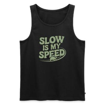 Turtle care for owners of - Men's Premium Organic Tank Top - black - Front - Michal (187cm)