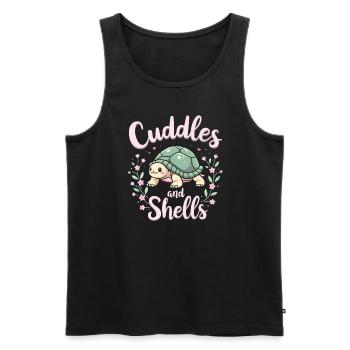 Turtle care for owners of - Men's Premium Organic Tank Top - black - Front - Michal (187cm)